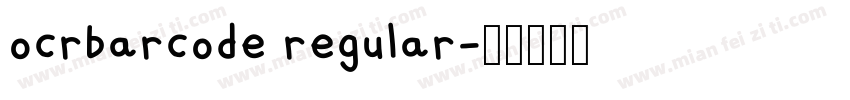 ocrbarcode regular字体转换